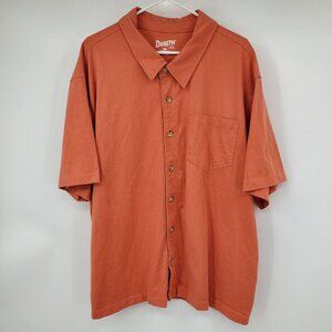 Duluth Trading‎ Co Men's Un-Longtail T Standard Fit Button Down Orange Shirt 2XL